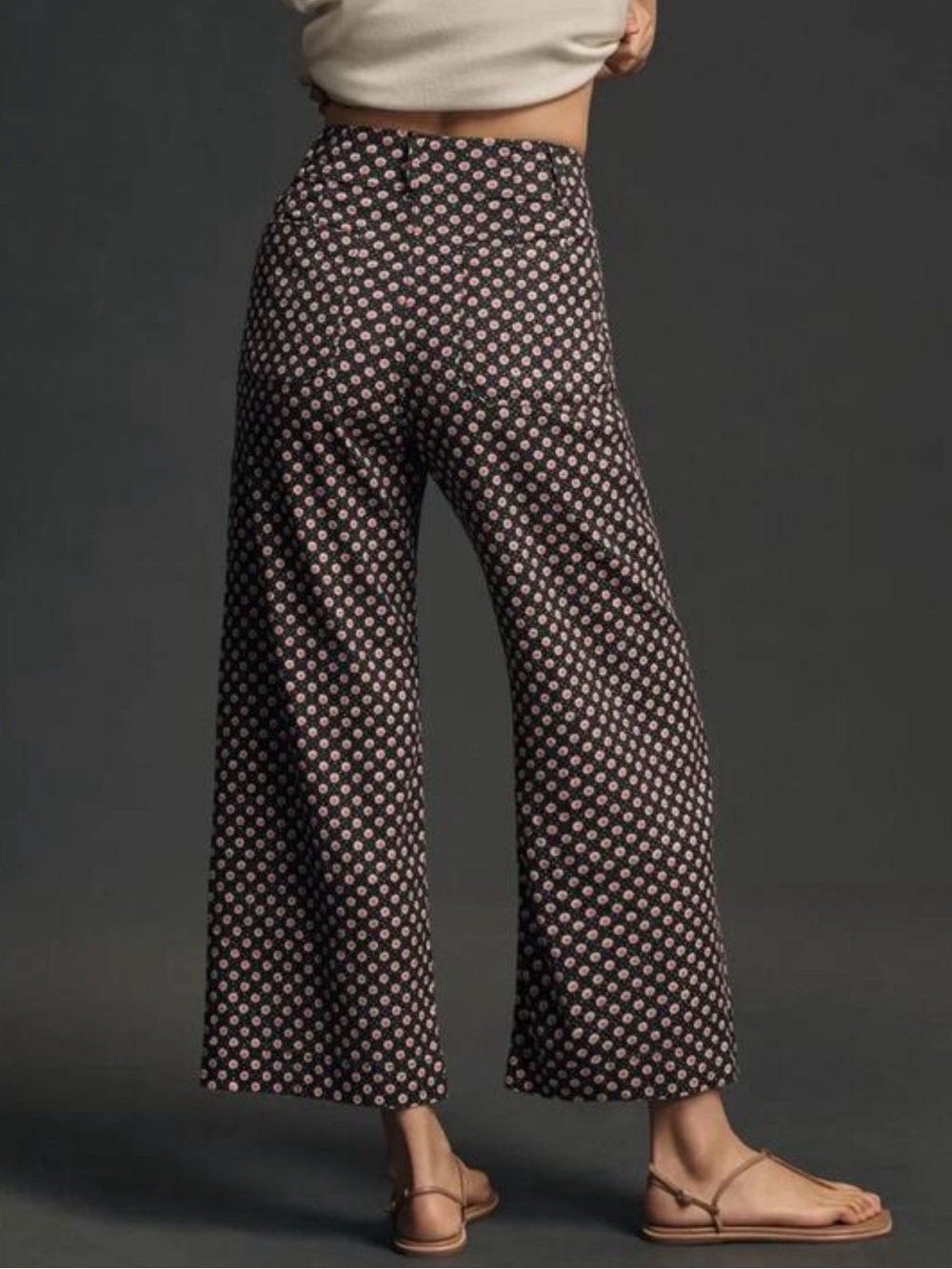 Anthropologie Maeve "The Colette" cropped wide-leg pants Sz 26